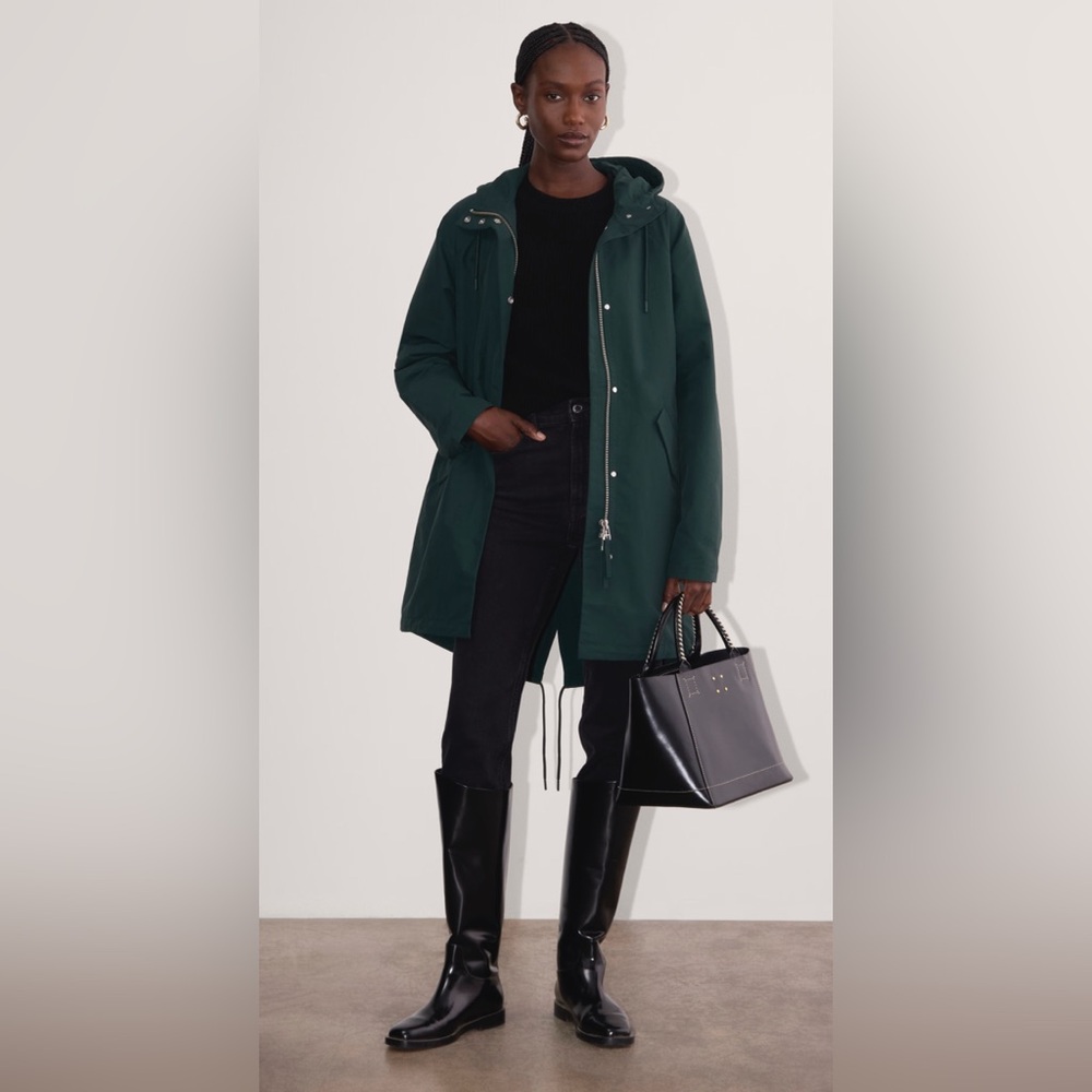 The Anorak coat in Scarab (dark green). $180 MSRP. NWOT